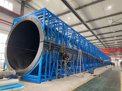 双一科技盐城基地成功研制100米非金属风电叶片模具